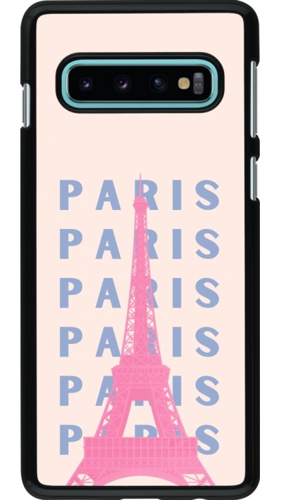 Samsung Galaxy S10 Case Hülle - Paris Pink Print