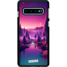 Samsung Galaxy S10 Case Hülle - Lila-rosa Landschaft