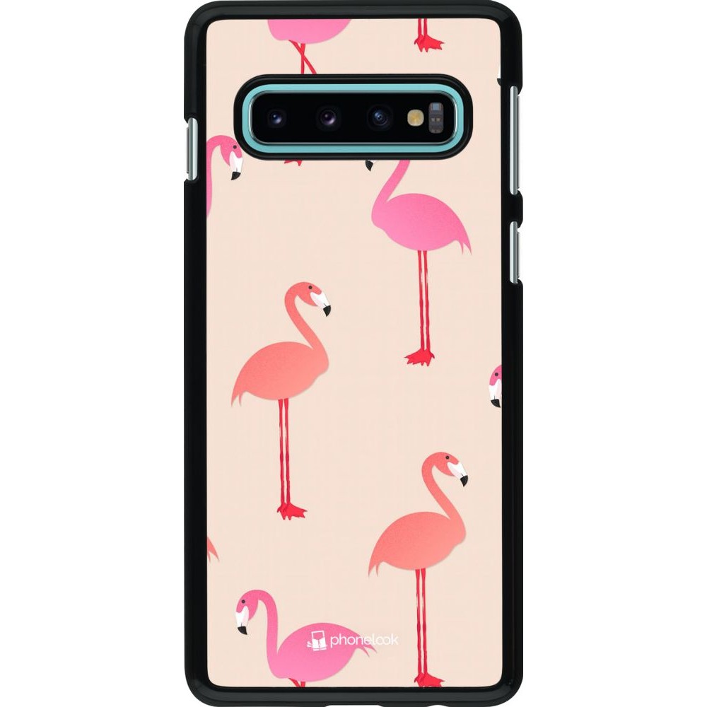 Hülle Samsung Galaxy S10 - Pink Flamingos Pattern