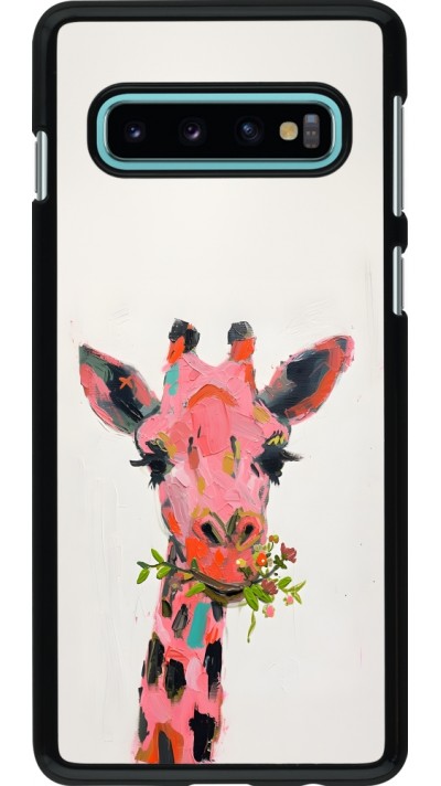 Samsung Galaxy S10 Case Hülle - Pink Girafe Paint