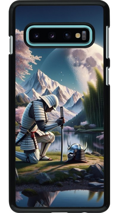 Samsung Galaxy S10 Case Hülle - Samurai Katana Mond