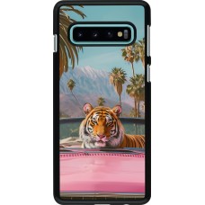 Samsung Galaxy S10 Case Hülle - Tiger Auto rosa