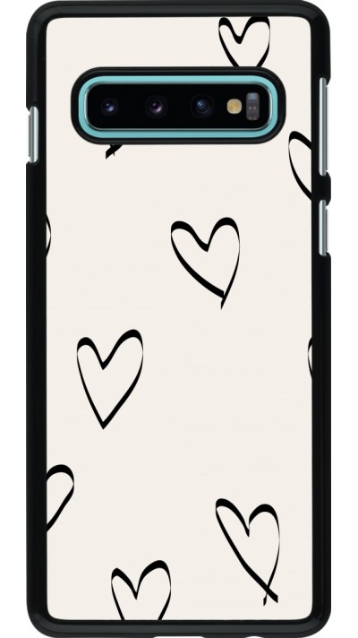 Samsung Galaxy S10 Case Hülle - Valentine 2023 minimalist hearts