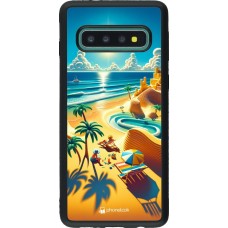 Samsung Galaxy S10 Case Hülle - Silikon schwarz Sonnenuntergang Brise