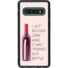 Samsung Galaxy S10 Case Hülle - Silikon schwarz I just rescued some wine