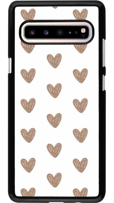 Samsung Galaxy S10 5G Case Hülle - Autumn 2024 brown hearts