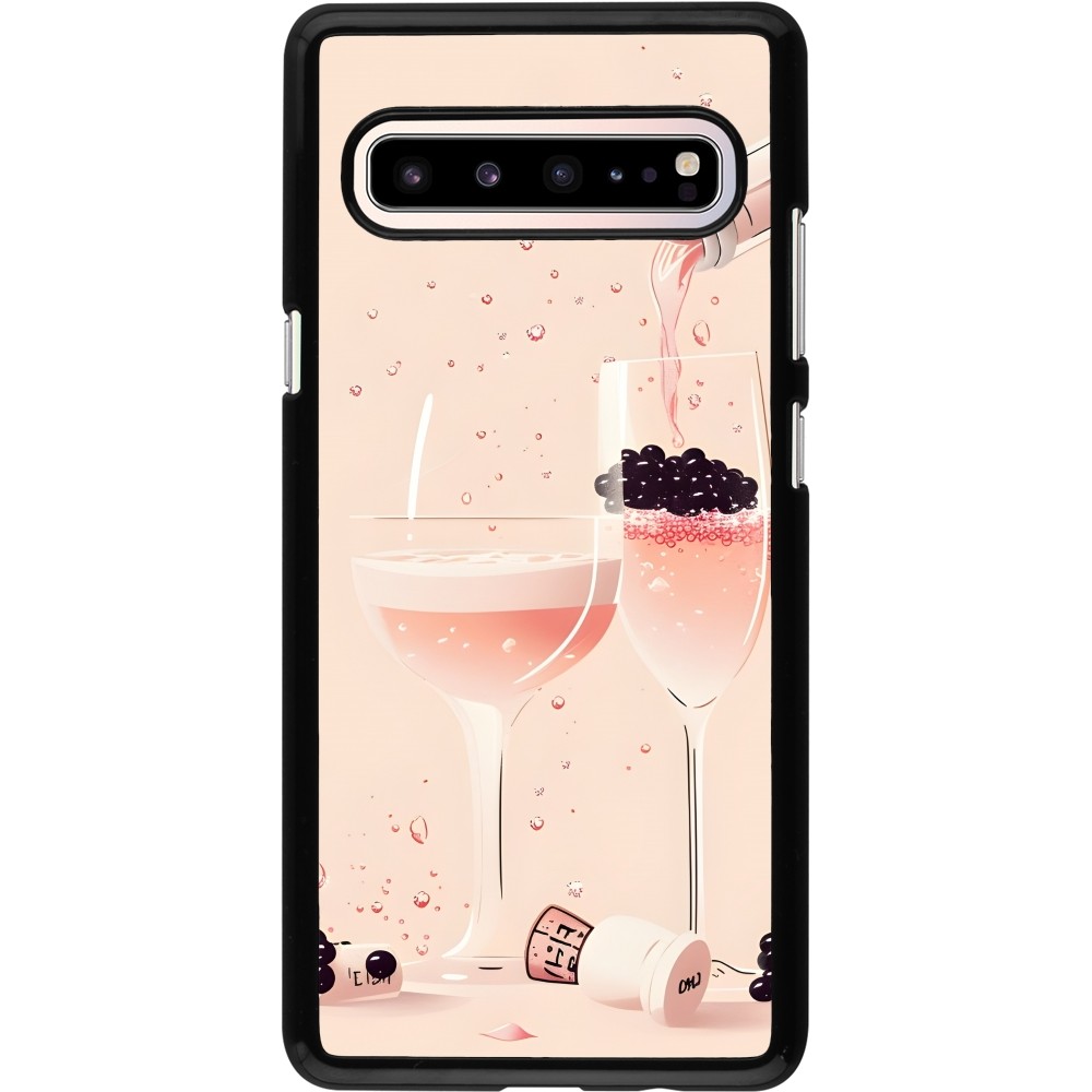 Samsung Galaxy S10 5G Case Hülle - Champagne Pouring Pink