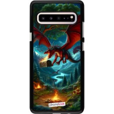 Samsung Galaxy S10 5G Case Hülle - Drache Fliegend Wald Schatz