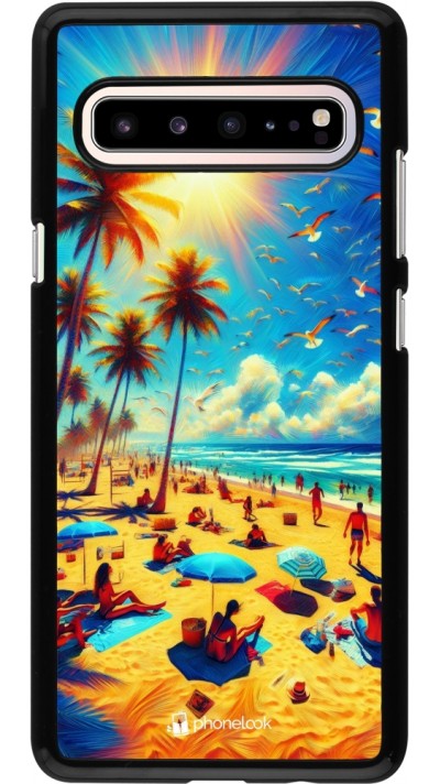 Samsung Galaxy S10 5G Case Hülle - Sommer Paradies Farbe