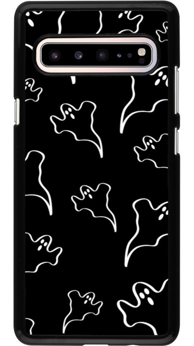 Samsung Galaxy S10 5G Case Hülle - Halloween 2024 black and white ghosts