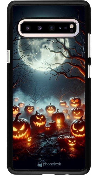 Samsung Galaxy S10 5G Case Hülle - Halloween 2024 Viele Kuerbisse