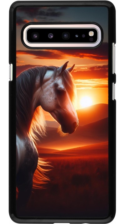 Samsung Galaxy S10 5G Case Hülle - Majestätischer Sonnenuntergang Pferd