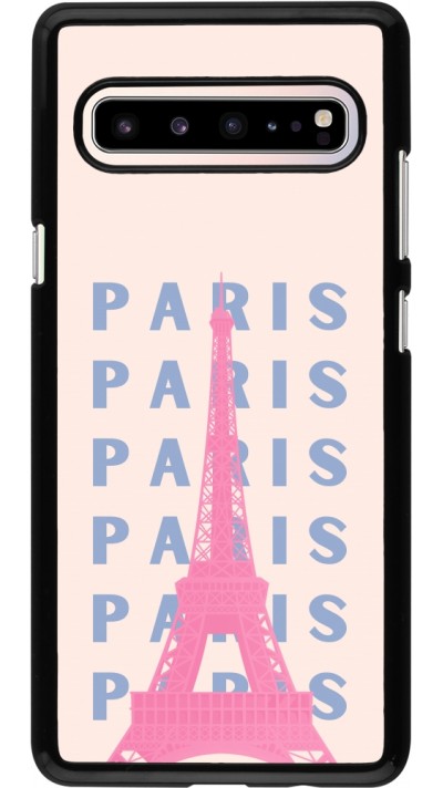 Samsung Galaxy S10 5G Case Hülle - Paris Pink Print