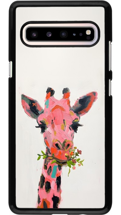 Samsung Galaxy S10 5G Case Hülle - Pink Girafe Paint