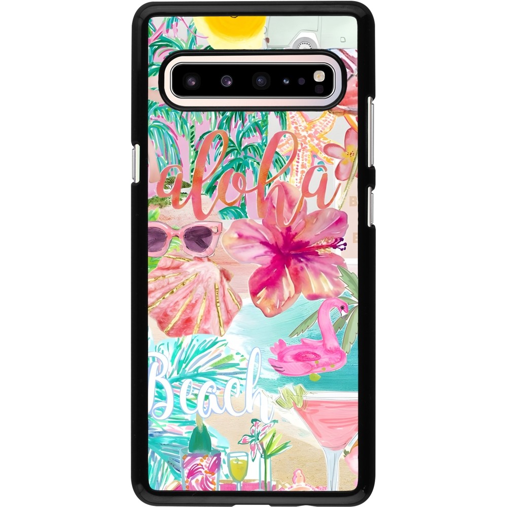 Samsung Galaxy S10 5G Case Hülle - Preppy Collage Aloha