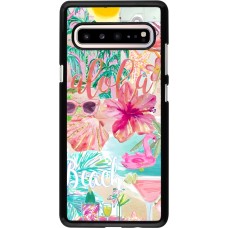 Samsung Galaxy S10 5G Case Hülle - Preppy Collage Aloha