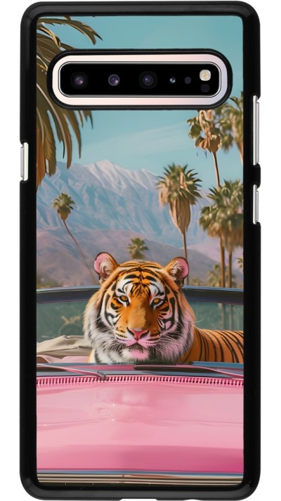 Coque Samsung Galaxy S10 5G - Tigre voiture rose