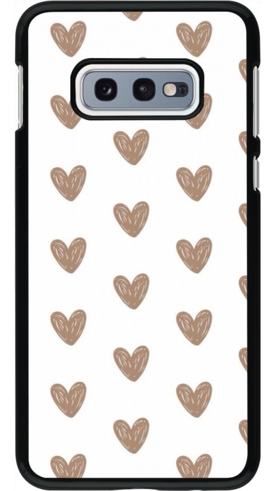 Samsung Galaxy S10e Case Hülle - Autumn 2024 brown hearts