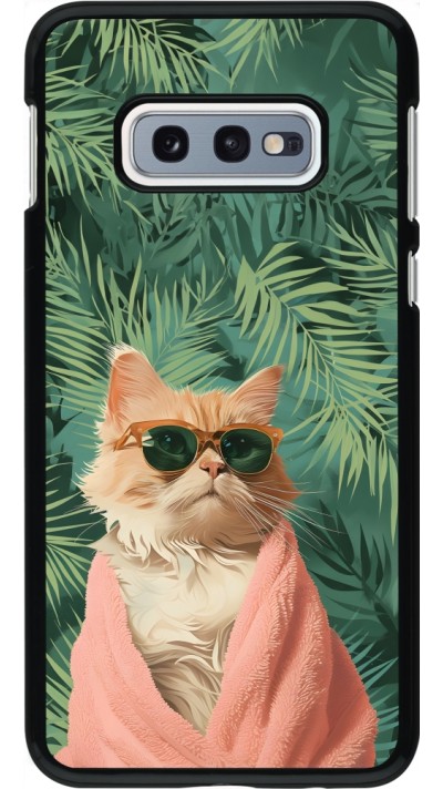 Samsung Galaxy S10e Case Hülle - Cat Summer Palms