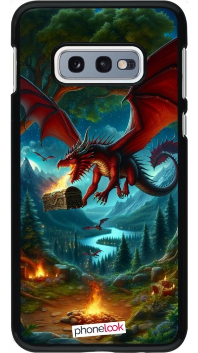 Samsung Galaxy S10e Case Hülle - Drache Fliegend Wald Schatz