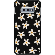 Samsung Galaxy S10e Case Hülle - Easter 2024 white on black flower