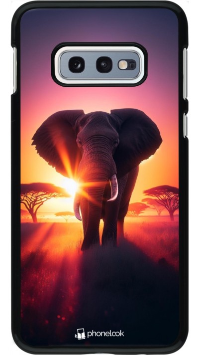 Samsung Galaxy S10e Case Hülle - Elefant Sonnenaufgang Schönheit