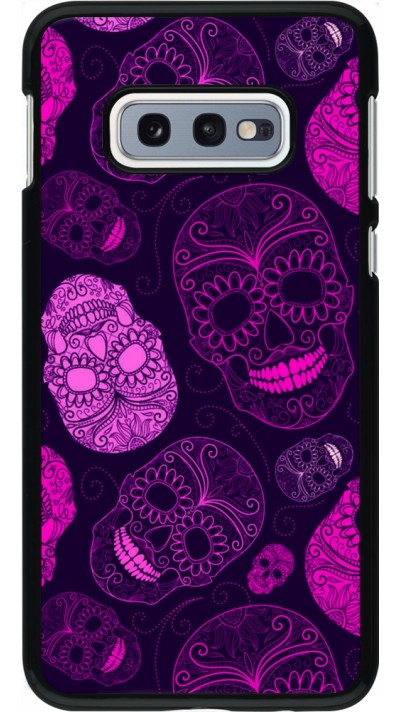 Samsung Galaxy S10e Case Hülle - Halloween 2023 pink skulls