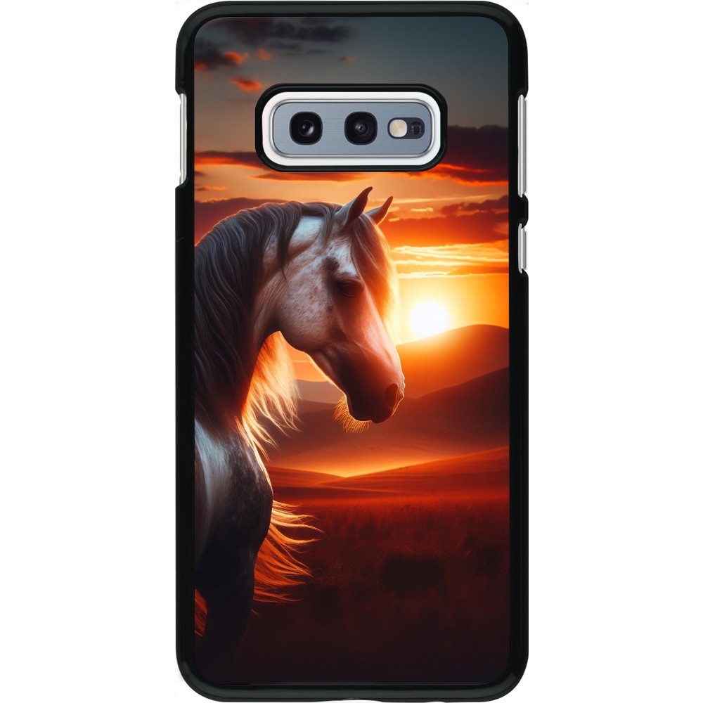 Samsung Galaxy S10e Case Hülle - Majestätischer Sonnenuntergang Pferd