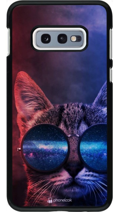 Hülle Samsung Galaxy S10e - Red Blue Cat Glasses