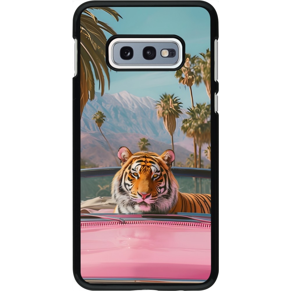 Samsung Galaxy S10e Case Hülle - Tiger Auto rosa