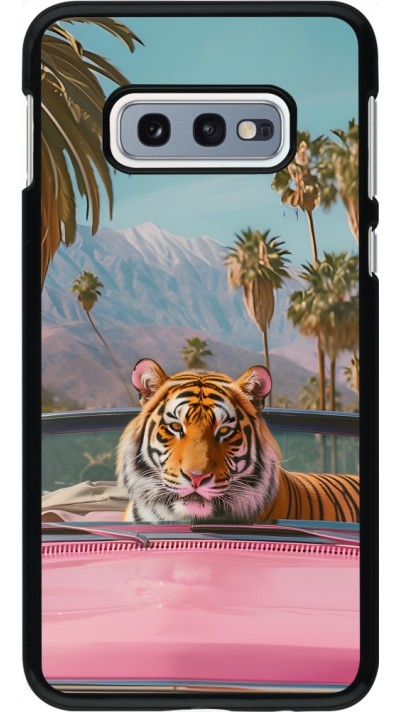 Coque Samsung Galaxy S10e - Tigre voiture rose