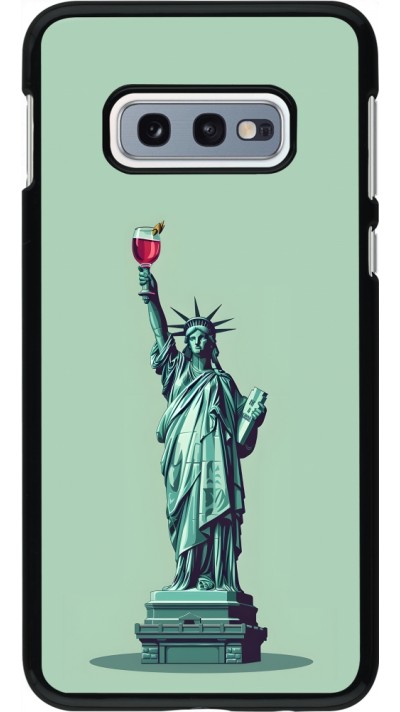 Coque Samsung Galaxy S10e - Wine Statue de la liberté avec un verre de vin