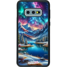 Samsung Galaxy S10e Case Hülle - Silikon schwarz Fantasiebergsee Himmel Sterne