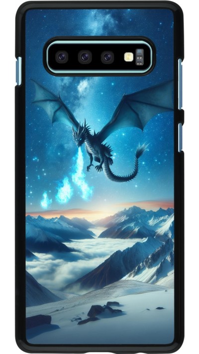 Samsung Galaxy S10+ Case Hülle - Drache nächtliche Berg