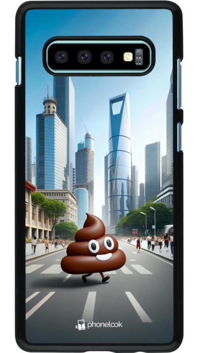 Samsung Galaxy S10+ Case Hülle - Kackhaufen Emoji Spaziergang