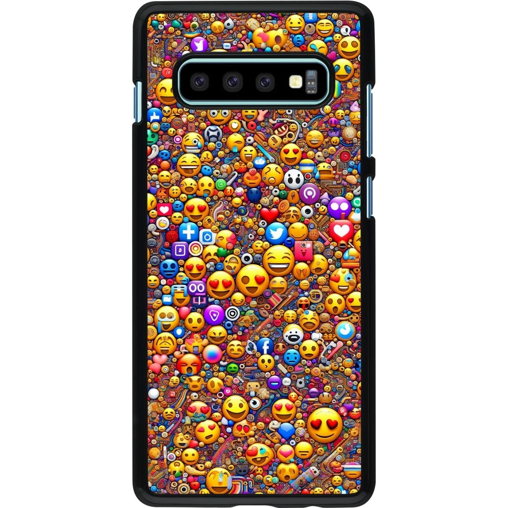 Samsung Galaxy S10+ Case Hülle - Emoji gemischt