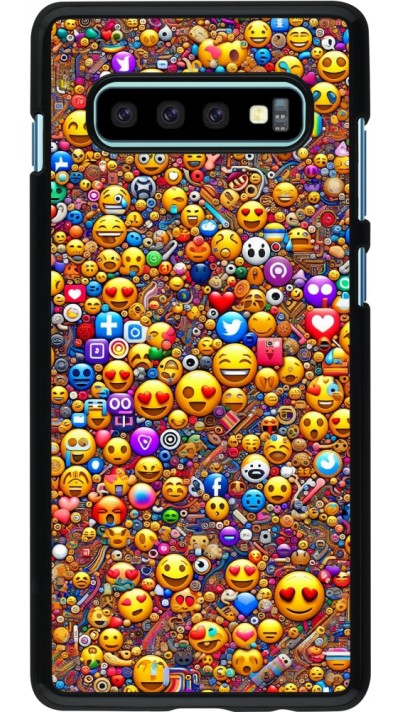 Samsung Galaxy S10+ Case Hülle - Emoji gemischt