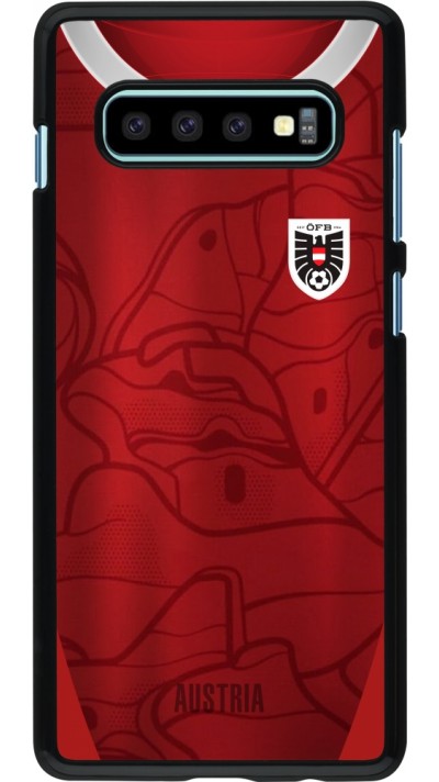 Coque Samsung Galaxy S10+ - Maillot de football Autriche personnalisable