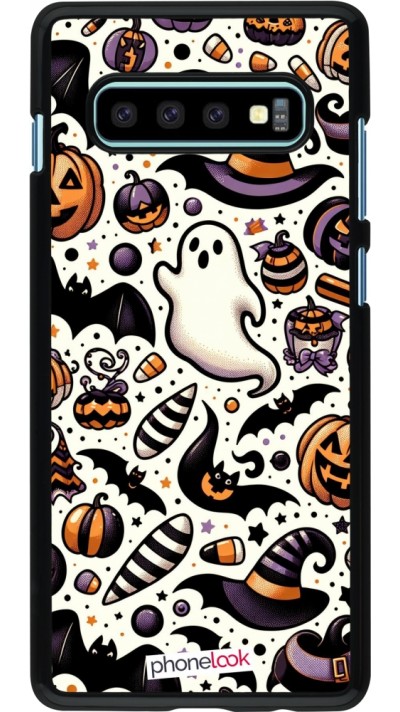 Samsung Galaxy S10+ Case Hülle - Halloween 2024 Niedliches Muster