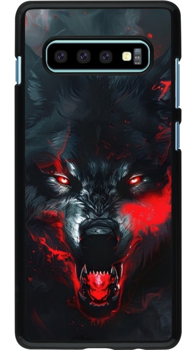 Samsung Galaxy S10+ Case Hülle - Halloween 2024 mad werewolf