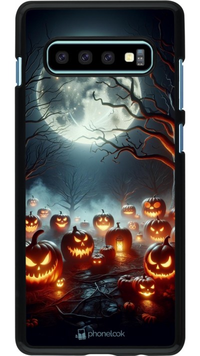 Samsung Galaxy S10+ Case Hülle - Halloween 2024 Viele Kuerbisse