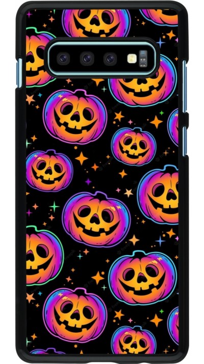 Samsung Galaxy S10+ Case Hülle - Halloween 2024 rainbow pumpkins