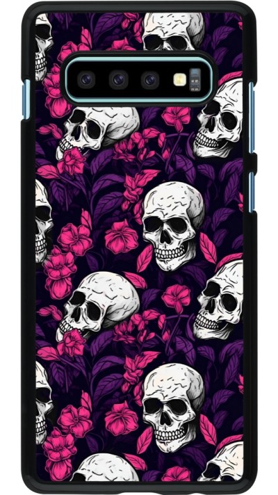 Samsung Galaxy S10+ Case Hülle - Halloween 2024 romantic skulls