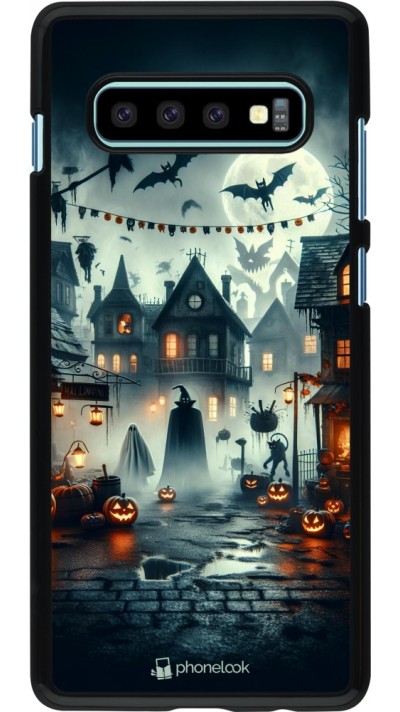 Samsung Galaxy S10+ Case Hülle - Halloween Spukstadt