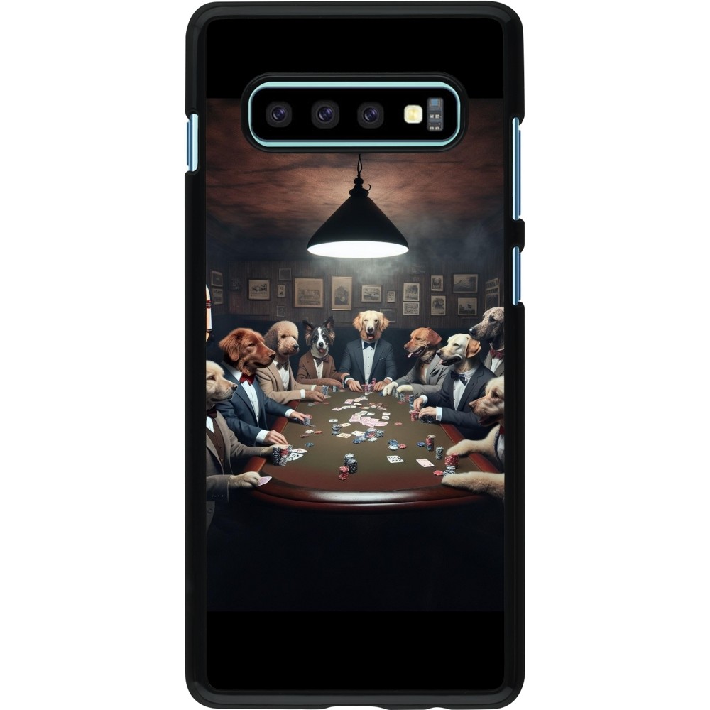 Samsung Galaxy S10+ Case Hülle - Die Pokerhunde