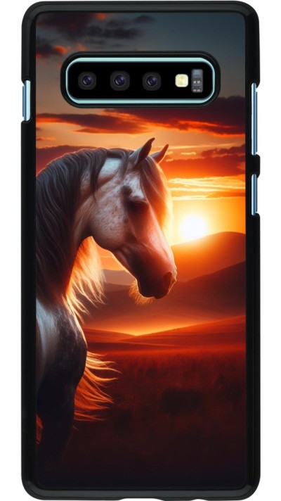 Samsung Galaxy S10+ Case Hülle - Majestätischer Sonnenuntergang Pferd