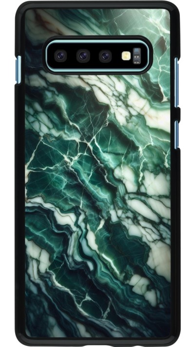 Samsung Galaxy S10+ Case Hülle - Majestätischer grüner Marmor