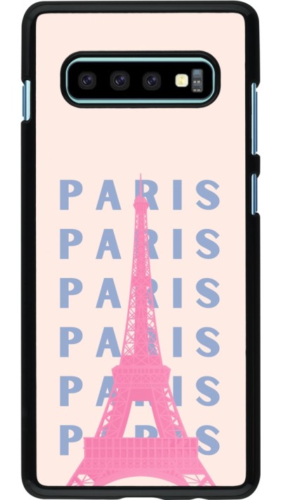 Samsung Galaxy S10+ Case Hülle - Paris Pink Print