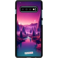 Samsung Galaxy S10+ Case Hülle - Lila-rosa Landschaft