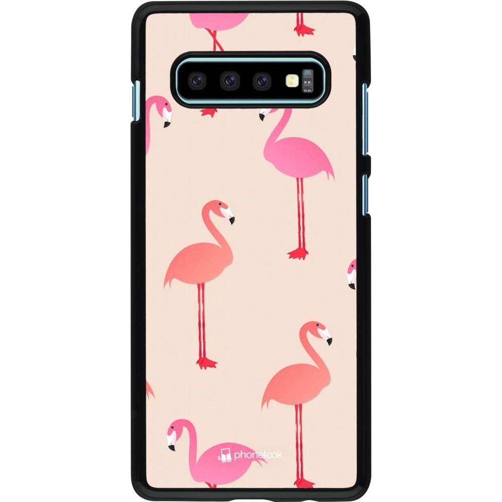 Hülle Samsung Galaxy S10+ - Pink Flamingos Pattern